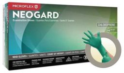 Neogard Powder-Free Chloroprene Exam Glove in color green